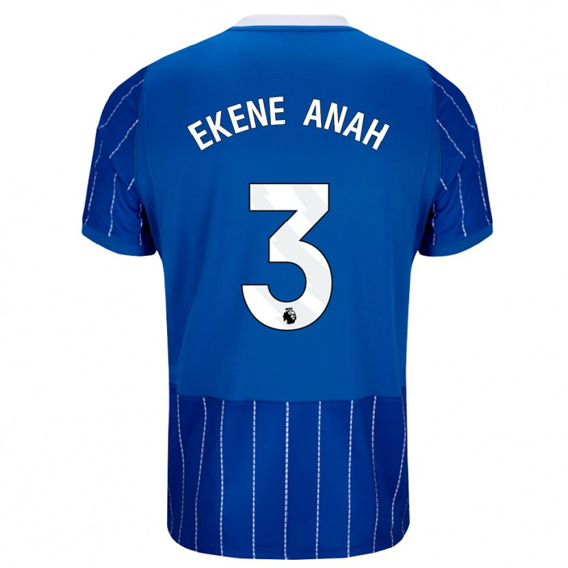Danxen Mujer Camiseta Cristiano Ekene Anah #3 Azulmedio Blanco 1ª Equipación 2026/27 La Camisa México