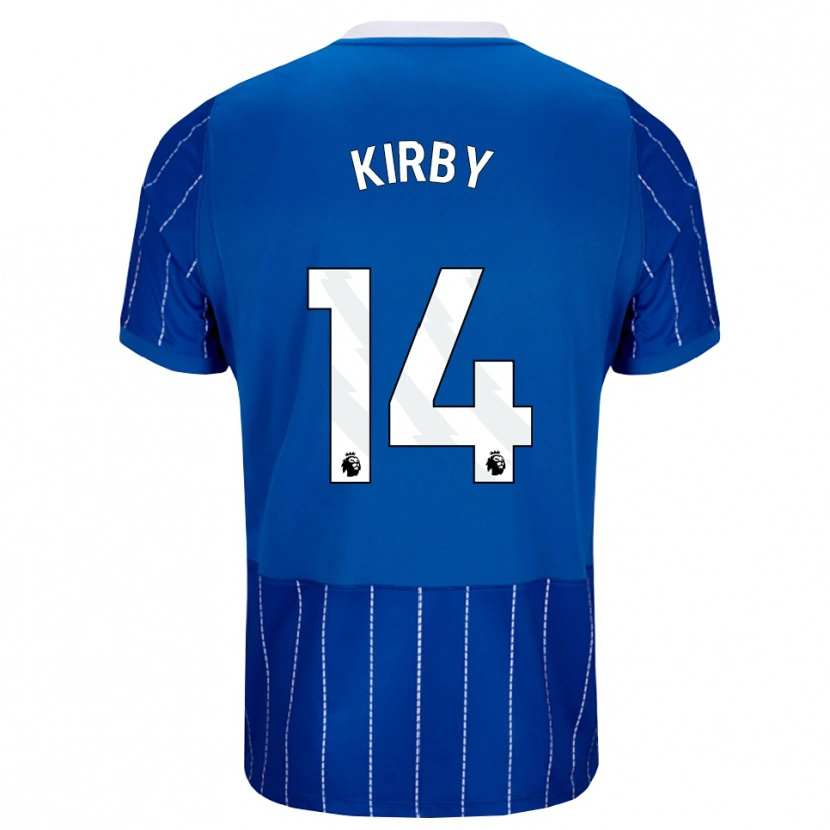 Danxen Mujer Camiseta Fran Kirby #14 Azulmedio Blanco 1ª Equipación 2026/27 La Camisa México