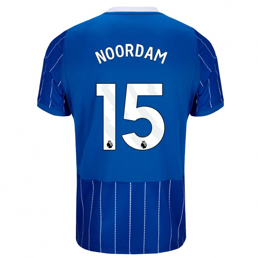 Danxen Mujer Camiseta Nadine Noordam #15 Azulmedio Blanco 1ª Equipación 2026/27 La Camisa México