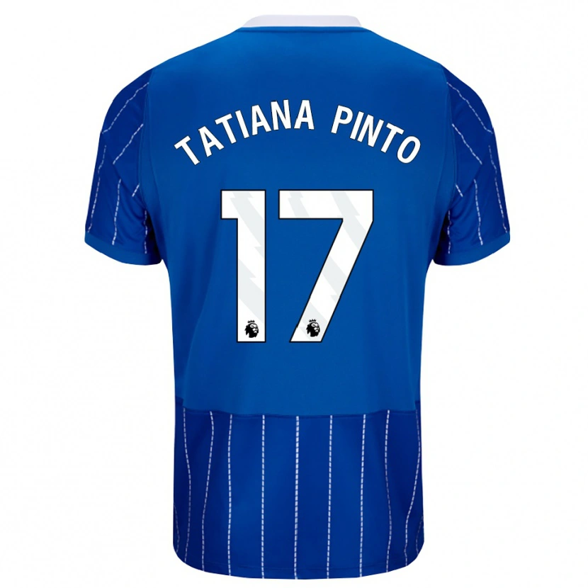 Danxen Mujer Camiseta Tatiana Vanessa Ferreira Pinto #17 Azulmedio Blanco 1ª Equipación 2026/27 La Camisa México