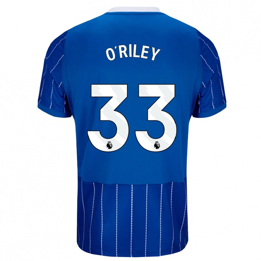 Danxen Mujer Camiseta Matt O'riley #33 Azulmedio Blanco 1ª Equipación 2026/27 La Camisa México