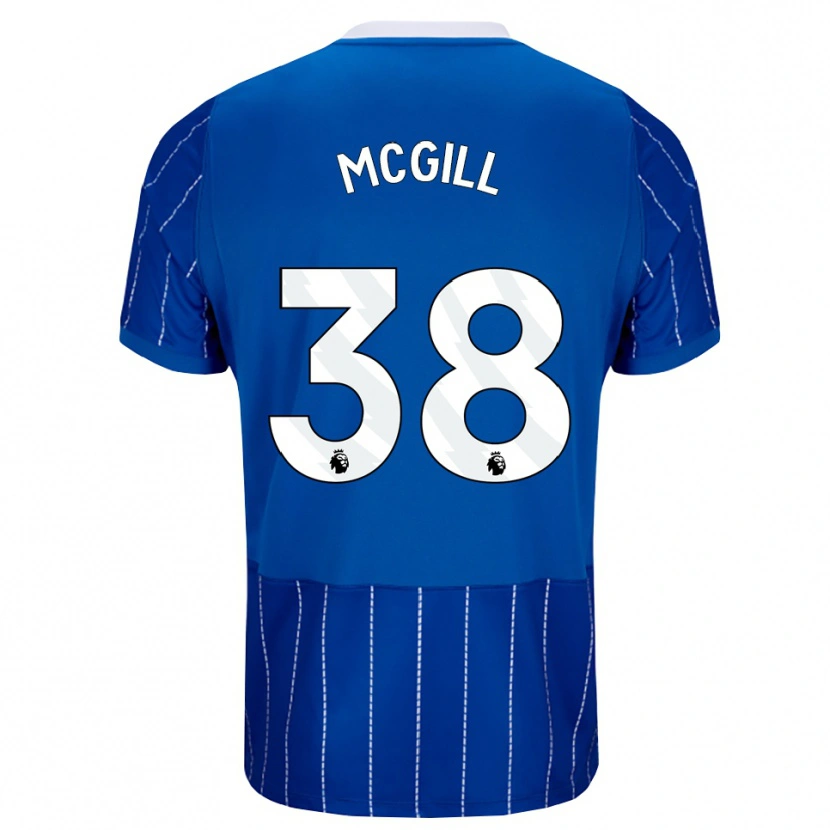 Danxen Mujer Camiseta Tom Mcgill #38 Azulmedio Blanco 1ª Equipación 2026/27 La Camisa México