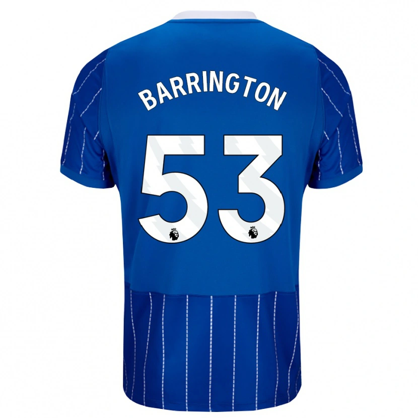 Danxen Mujer Camiseta Luca Barrington #53 Azulmedio Blanco 1ª Equipación 2026/27 La Camisa México