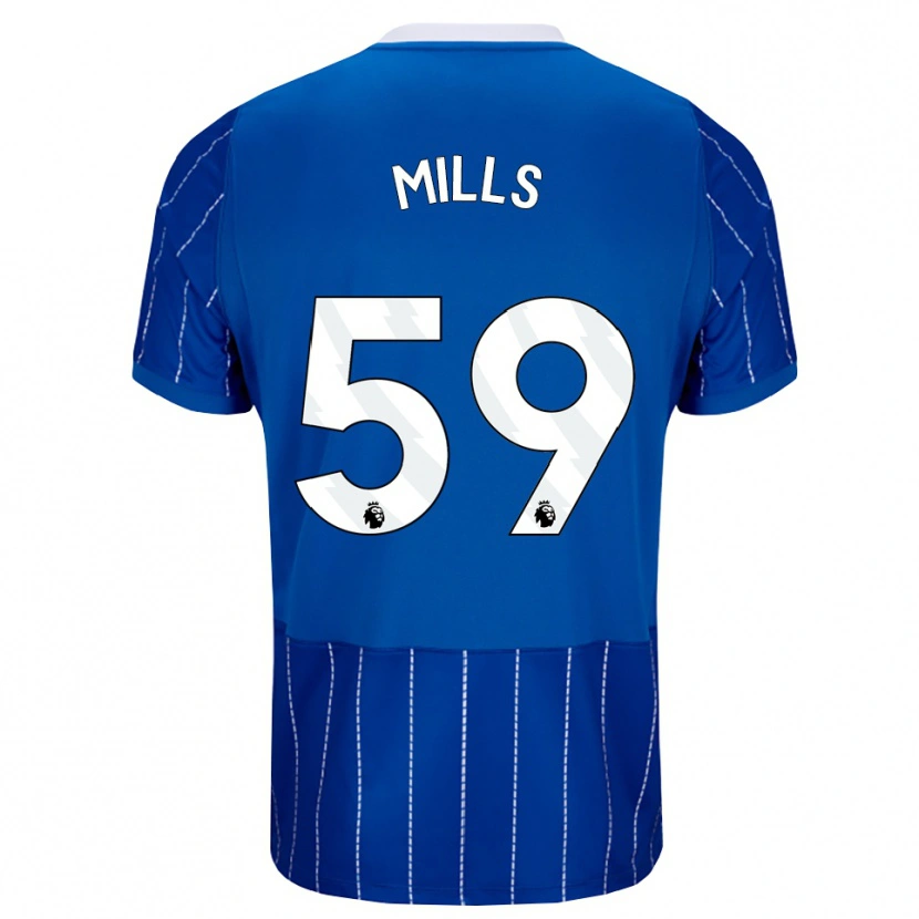 Danxen Mujer Camiseta Harry Mills #59 Azulmedio Blanco 1ª Equipación 2026/27 La Camisa México