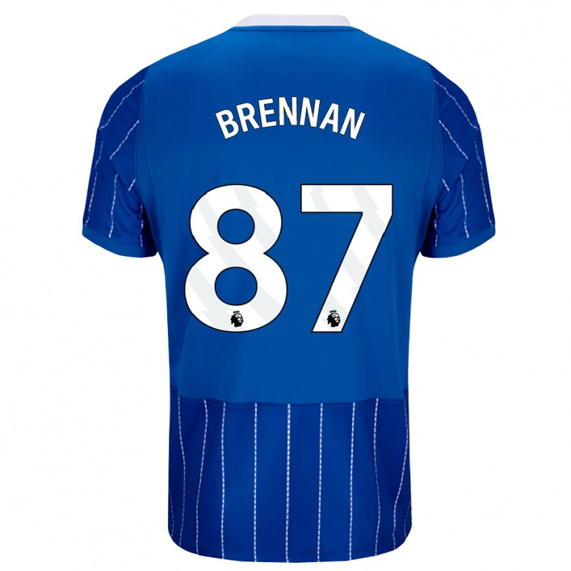 Danxen Mujer Camiseta Zach Brennan #87 Azulmedio Blanco 1ª Equipación 2026/27 La Camisa México