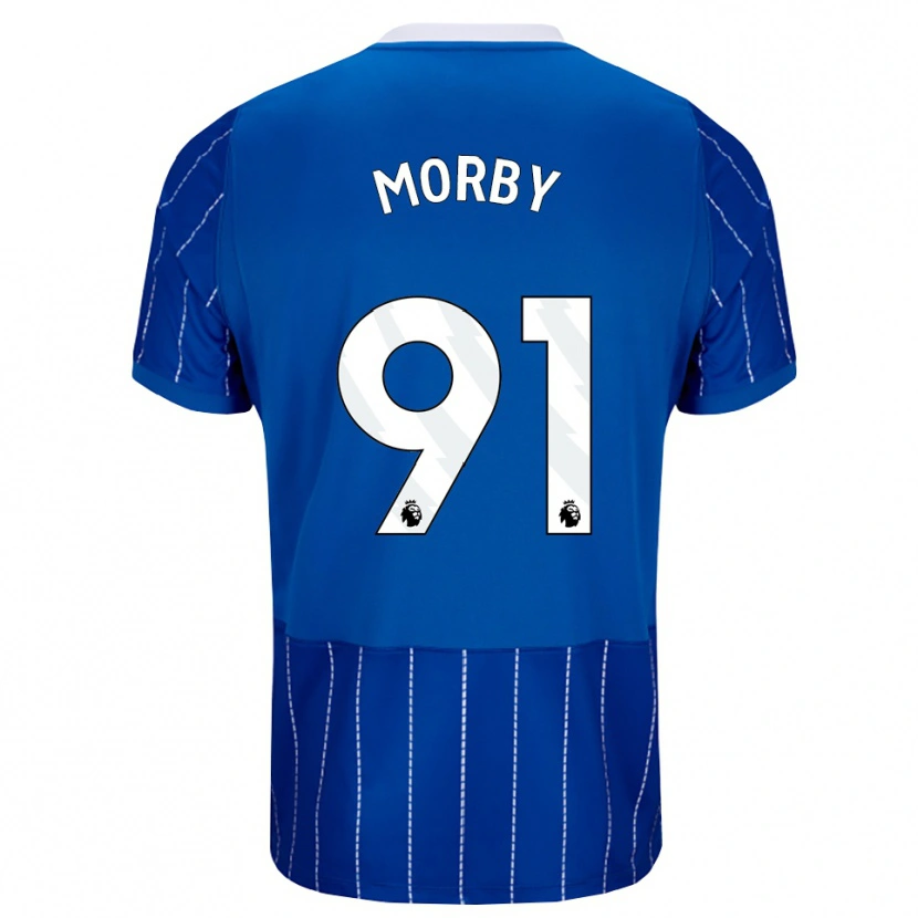 Danxen Mujer Camiseta Jackson Morby #91 Azulmedio Blanco 1ª Equipación 2026/27 La Camisa México