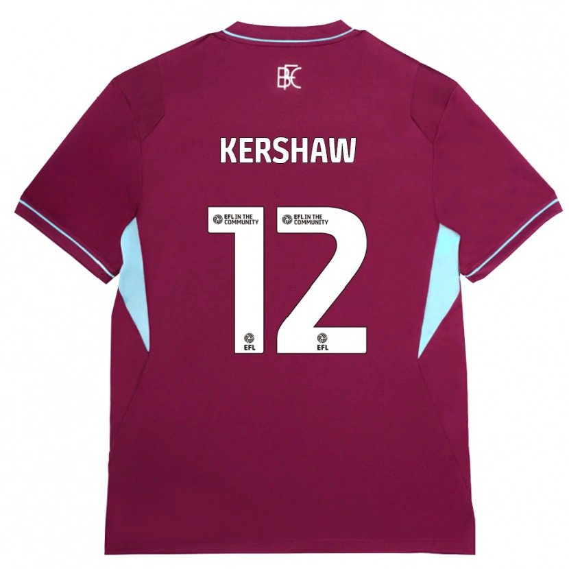 Danxen Mujer Camiseta Joe Kershaw #12 Borgoña Verde 1ª Equipación 2026/27 La Camisa México