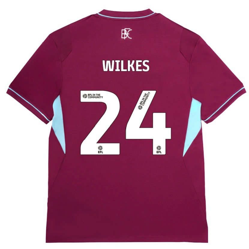 Danxen Mujer Camiseta Tilly Wilkes #24 Borgoña Verde 1ª Equipación 2026/27 La Camisa México