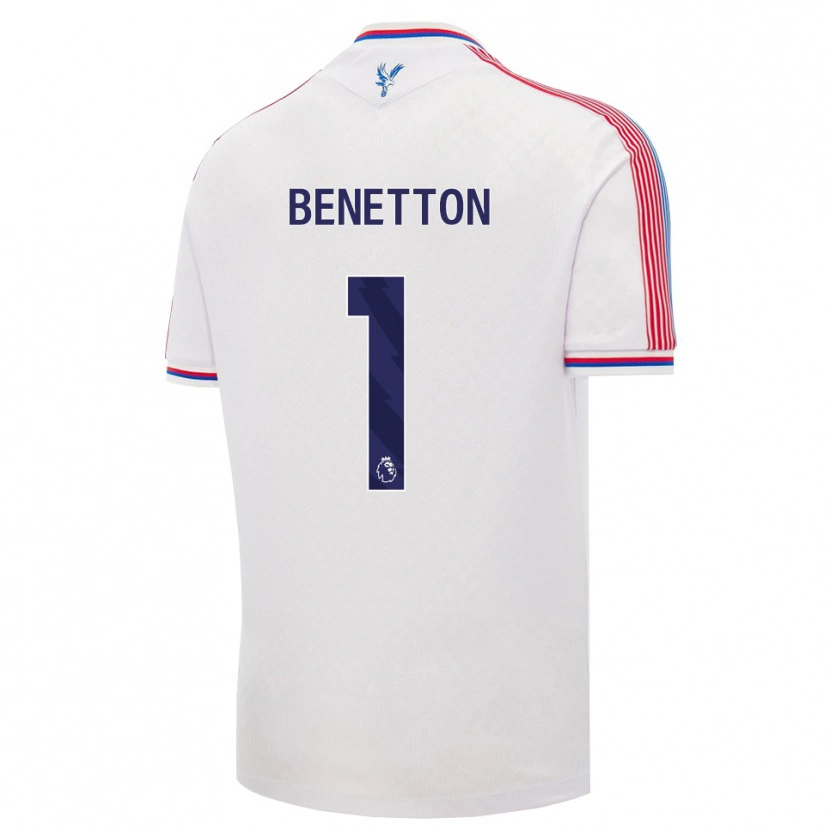 Danxen Mujer Camiseta Lucca Benetton #1 Blanco Rojo Azul 1ª Equipación 2026/27 La Camisa México