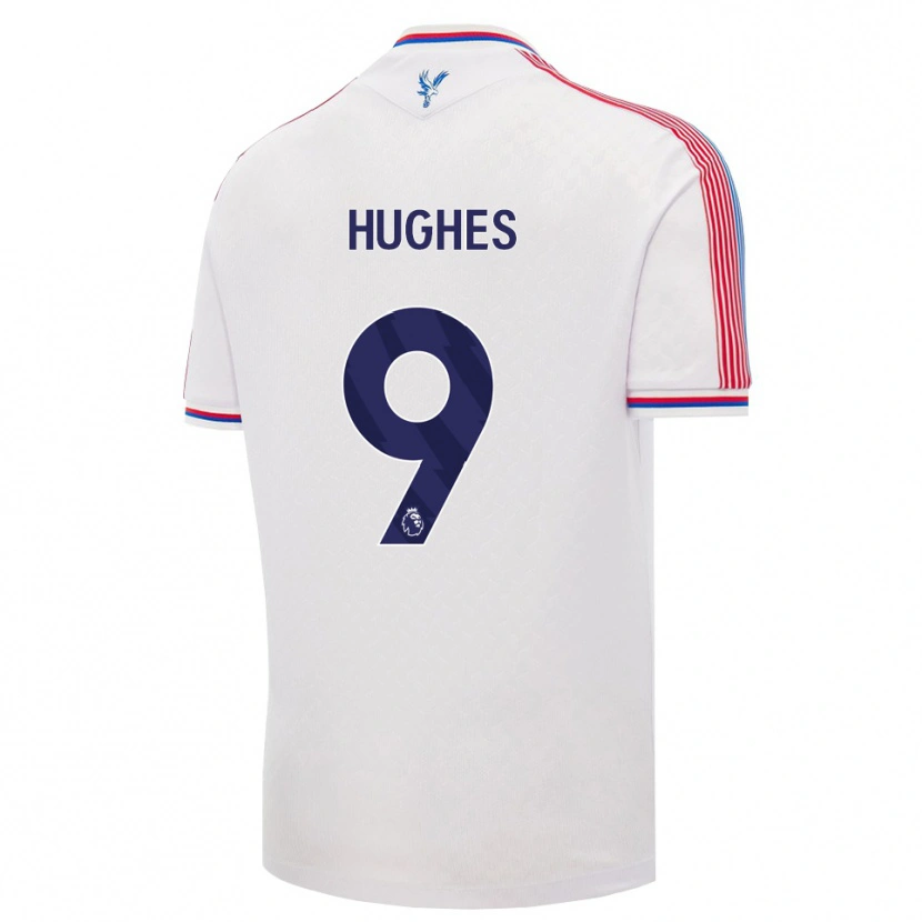 Danxen Mujer Camiseta Elise Hughes #9 Blanco Rojo Azul 1ª Equipación 2026/27 La Camisa México