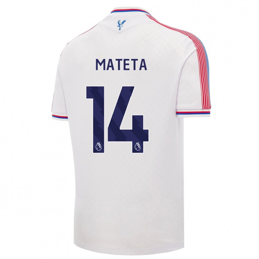 Danxen Mujer Camiseta Jean-Philippe Mateta #14 Blanco Rojo Azul 1ª Equipación 2026/27 La Camisa México
