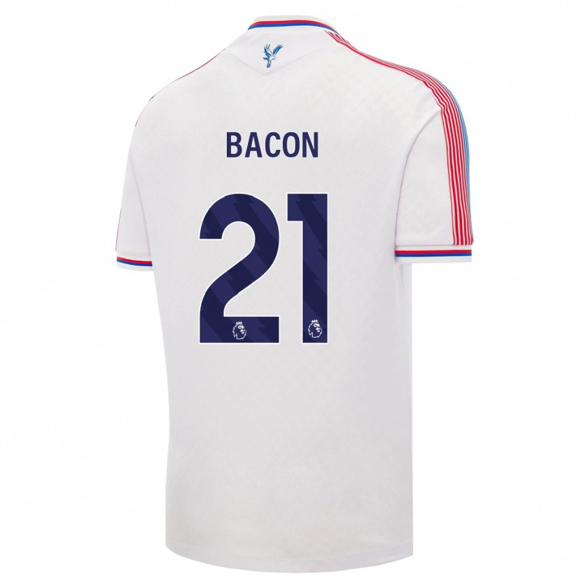 Danxen Mujer Camiseta Skye Bacon #21 Blanco Rojo Azul 1ª Equipación 2026/27 La Camisa México