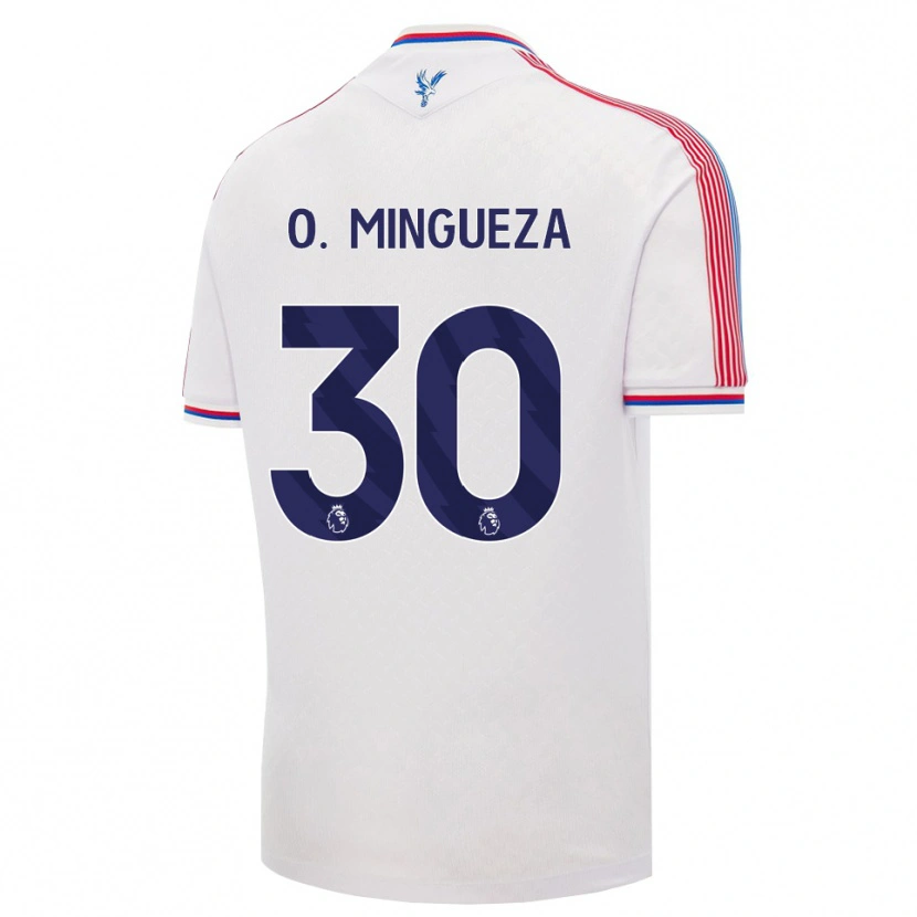 Danxen Mujer Camiseta Óscar Mingueza #30 Blanco Rojo Azul 1ª Equipación 2026/27 La Camisa México