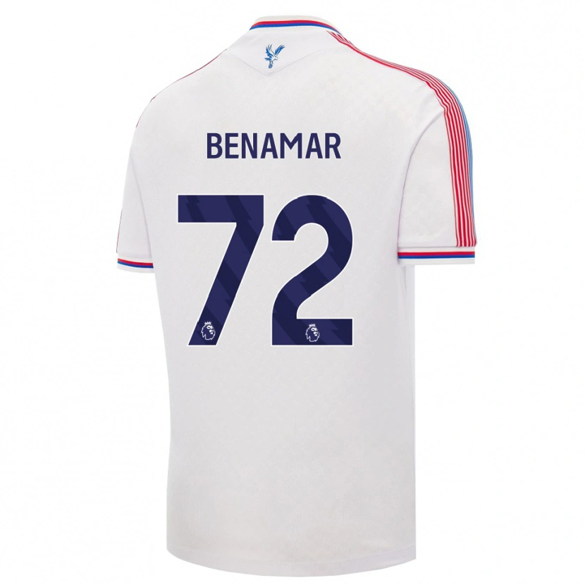 Danxen Mujer Camiseta Dean Benamar #72 Blanco Rojo Azul 1ª Equipación 2026/27 La Camisa México