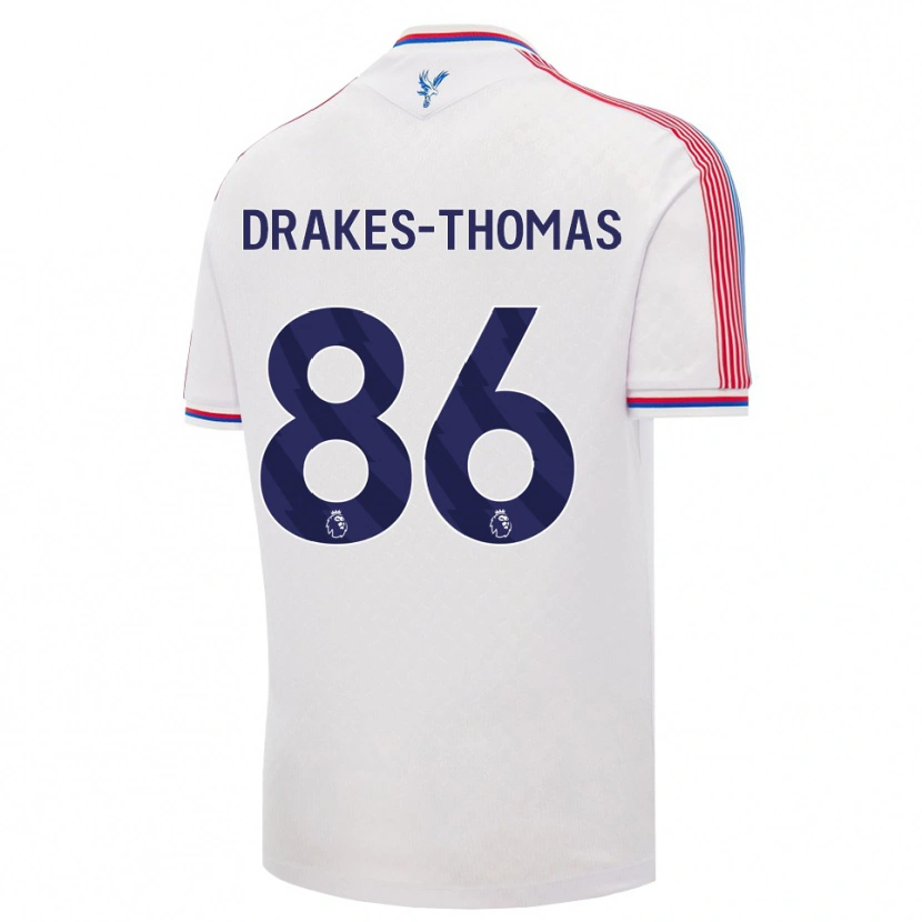Danxen Mujer Camiseta Joél Drakes-Thomas #86 Blanco Rojo Azul 1ª Equipación 2026/27 La Camisa México