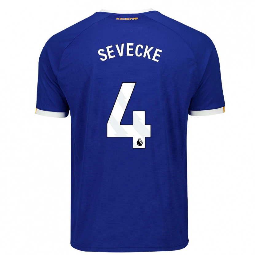 Danxen Mujer Camiseta Rikke Sevecke #4 Azul Blanco Amarillo 1ª Equipación 2026/27 La Camisa México
