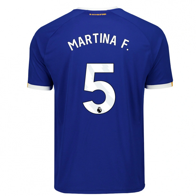 Danxen Mujer Camiseta Martina Fernández #5 Azul Blanco Amarillo 1ª Equipación 2026/27 La Camisa México