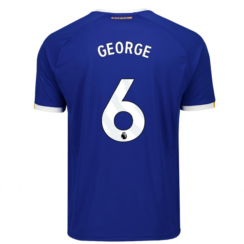 Danxen Mujer Camiseta Gabrielle George #6 Azul Blanco Amarillo 1ª Equipación 2026/27 La Camisa México