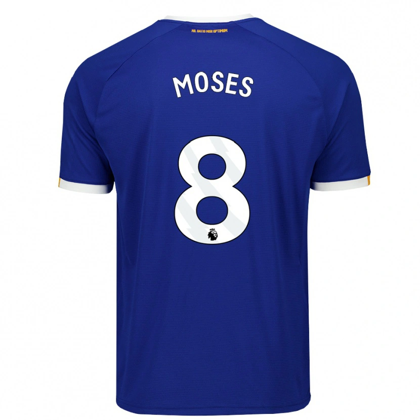 Danxen Mujer Camiseta Amari Moses #8 Azul Blanco Amarillo 1ª Equipación 2026/27 La Camisa México