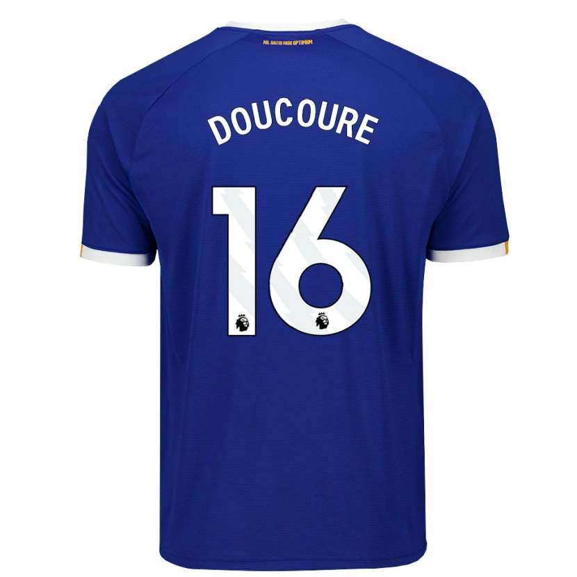Danxen Mujer Camiseta Abdoulaye Doucoure #16 Azul Blanco Amarillo 1ª Equipación 2026/27 La Camisa México