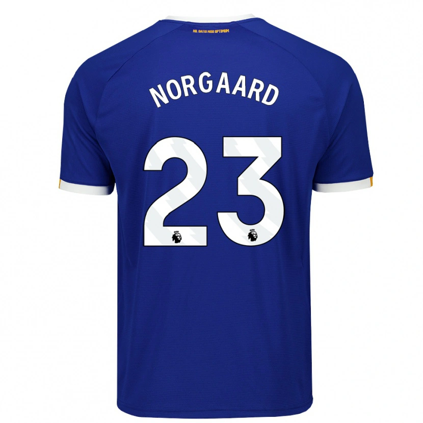 Danxen Mujer Camiseta Christian Nørgaard #23 Azul Blanco Amarillo 1ª Equipación 2026/27 La Camisa México