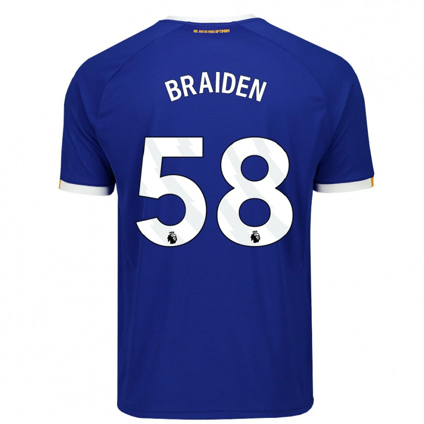 Danxen Mujer Camiseta Braiden Graham #58 Azul Blanco Amarillo 1ª Equipación 2026/27 La Camisa México