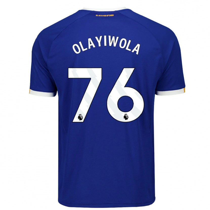 Danxen Mujer Camiseta Malik Olayiwola #76 Azul Blanco Amarillo 1ª Equipación 2026/27 La Camisa México