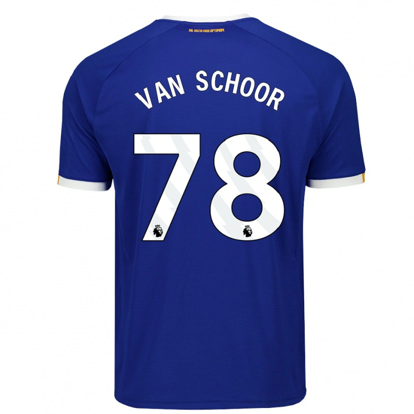 Danxen Mujer Camiseta Joshua Van Schoor #78 Azul Blanco Amarillo 1ª Equipación 2026/27 La Camisa México