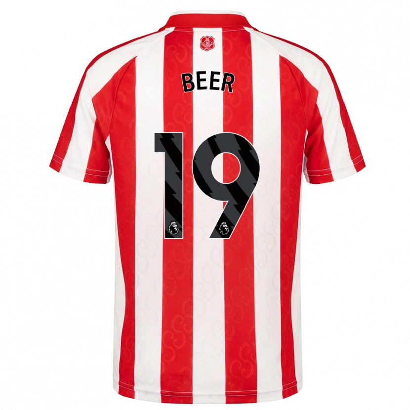 Danxen Mujer Camiseta Megan Beer #19 Rojo Blanco Negro 1ª Equipación 2026/27 La Camisa México