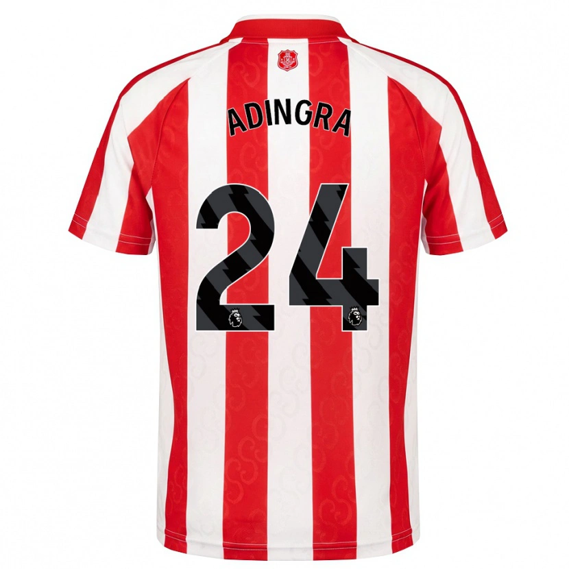 Danxen Mujer Camiseta Simon Adingra #24 Rojo Blanco Negro 1ª Equipación 2026/27 La Camisa México