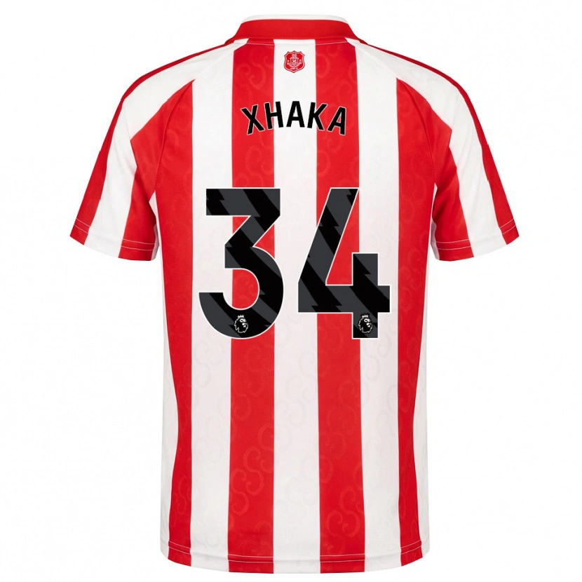 Danxen Mujer Camiseta Granit Xhaka #34 Rojo Blanco Negro 1ª Equipación 2026/27 La Camisa México