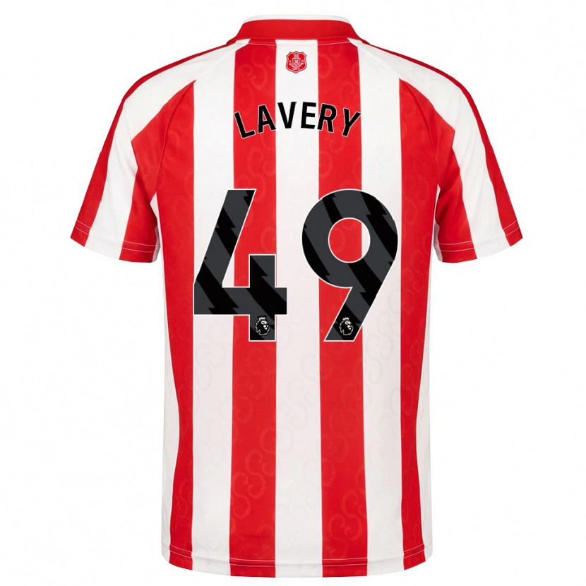 Danxen Mujer Camiseta Thomas Lavery #49 Rojo Blanco Negro 1ª Equipación 2026/27 La Camisa México