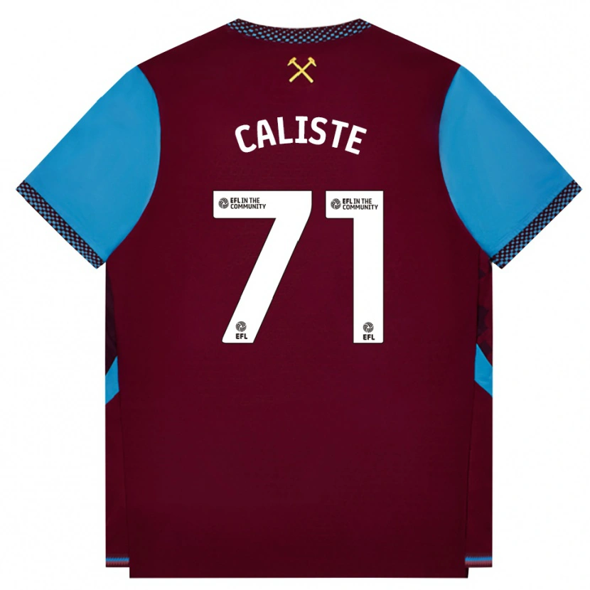 Danxen Mujer Camiseta Gabriel Caliste #71 Borgoña Azulaciano 1ª Equipación 2026/27 La Camisa México