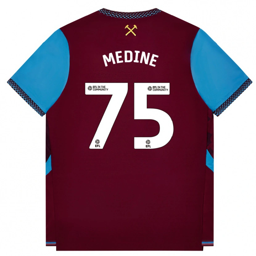 Danxen Mujer Camiseta Jethro Medine #75 Borgoña Azulaciano 1ª Equipación 2026/27 La Camisa México