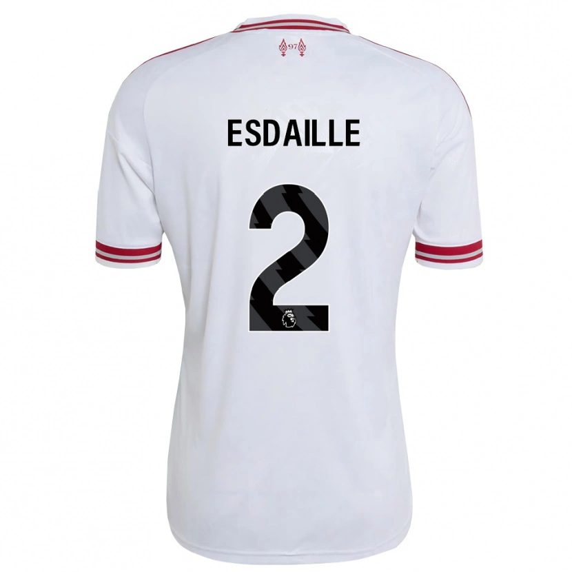 Danxen Mujer Camiseta Dj Esdaille #2 Rojo Blanco 2ª Equipación 2026/27 La Camisa México