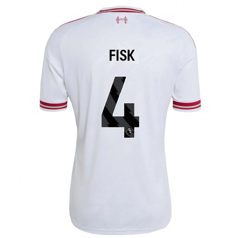Danxen Mujer Camiseta Grace Fisk #4 Rojo Blanco 2ª Equipación 2026/27 La Camisa México
