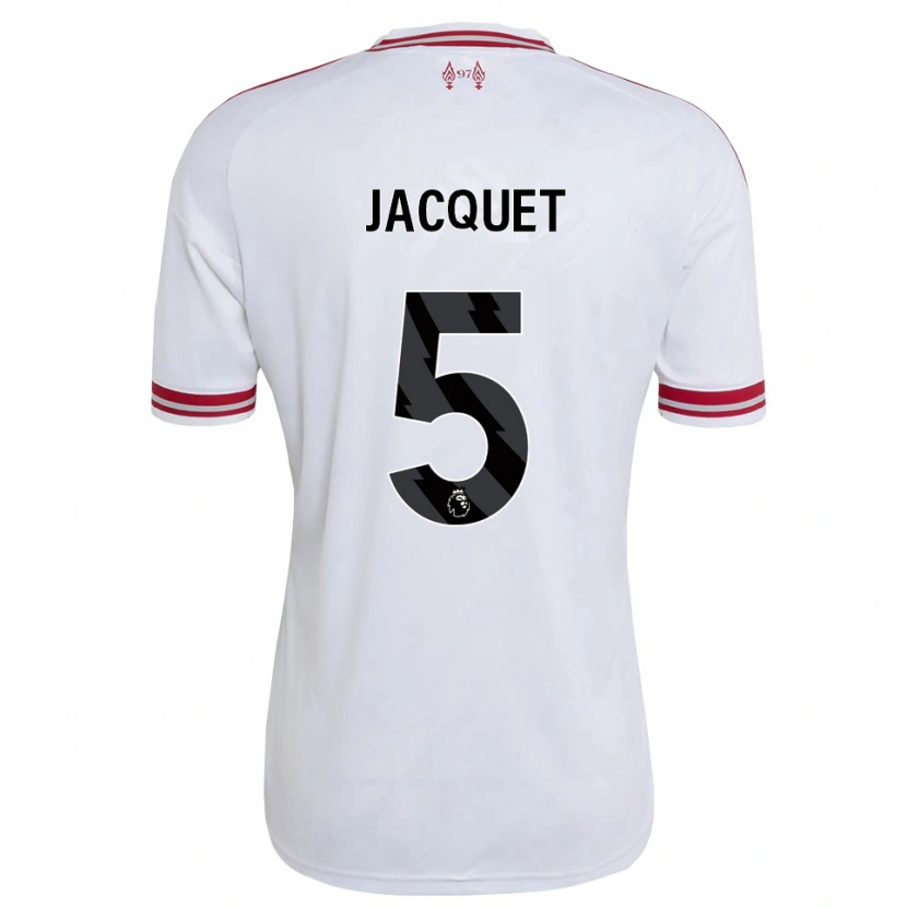Danxen Mujer Camiseta Jérémy Jacquet #5 Rojo Blanco 2ª Equipación 2026/27 La Camisa México
