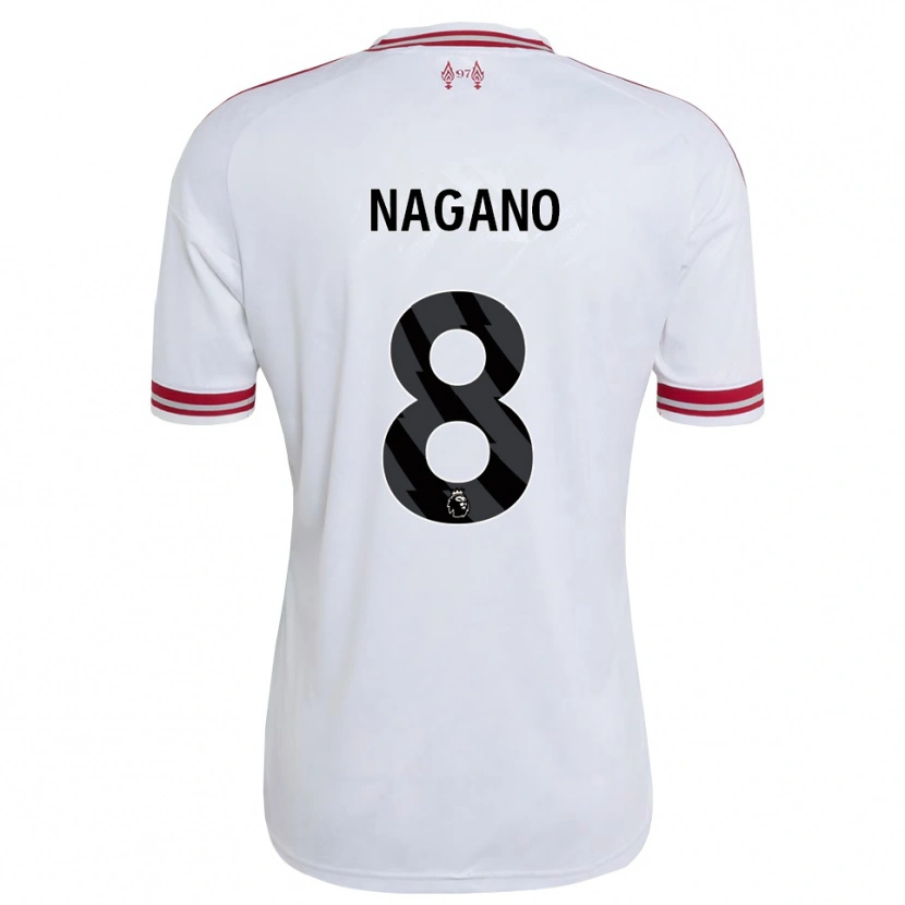 Danxen Mujer Camiseta Fūka Nagano #8 Rojo Blanco 2ª Equipación 2026/27 La Camisa México