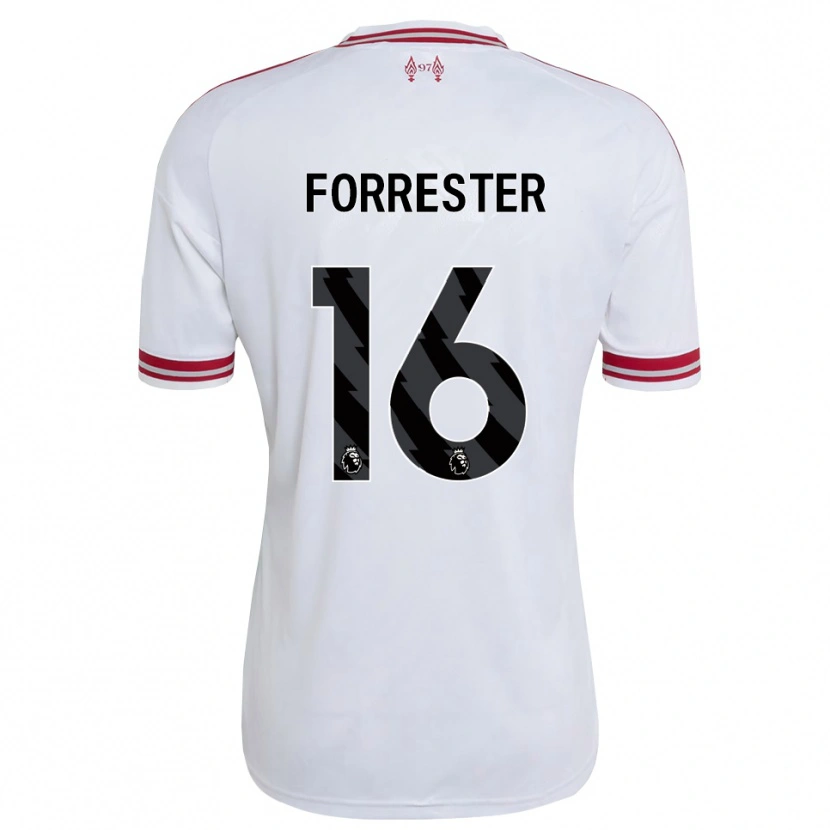 Danxen Mujer Camiseta La'more Lee Forrester #16 Rojo Blanco 2ª Equipación 2026/27 La Camisa México