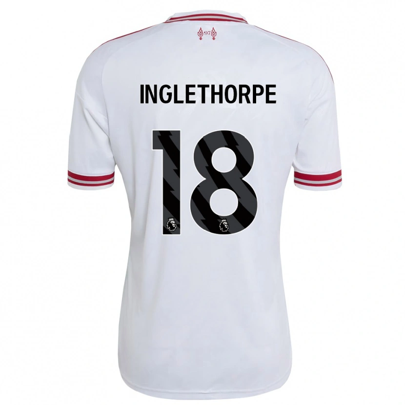 Danxen Mujer Camiseta Finn Inglethorpe #18 Rojo Blanco 2ª Equipación 2026/27 La Camisa México