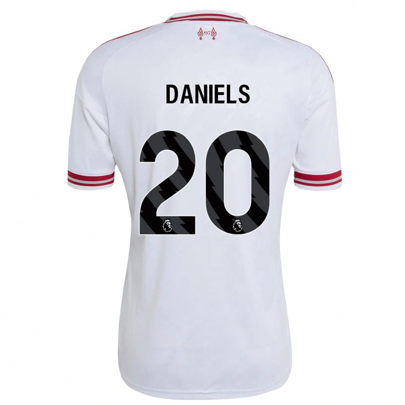 Danxen Mujer Camiseta Yana Daniels #20 Rojo Blanco 2ª Equipación 2026/27 La Camisa México