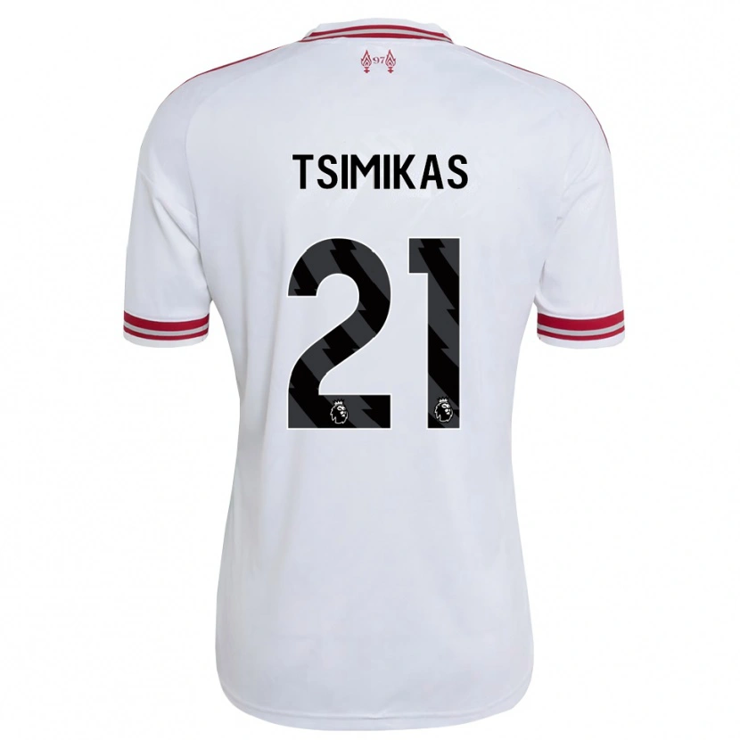 Danxen Mujer Camiseta Konstantinos Tsimikas #21 Rojo Blanco 2ª Equipación 2026/27 La Camisa México