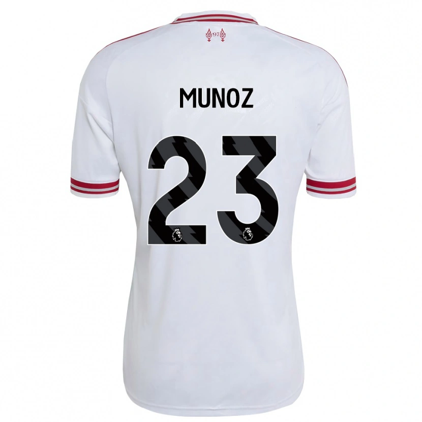 Danxen Mujer Camiseta Víctor Muñoz #23 Rojo Blanco 2ª Equipación 2026/27 La Camisa México