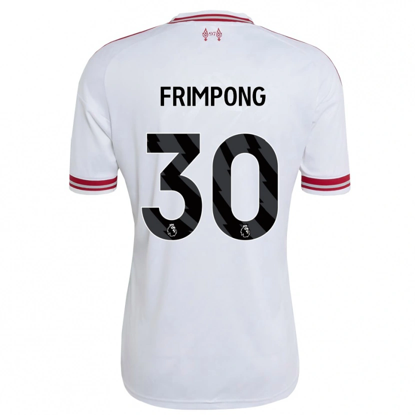 Danxen Mujer Camiseta Jeremie Frimpong #30 Rojo Blanco 2ª Equipación 2026/27 La Camisa México