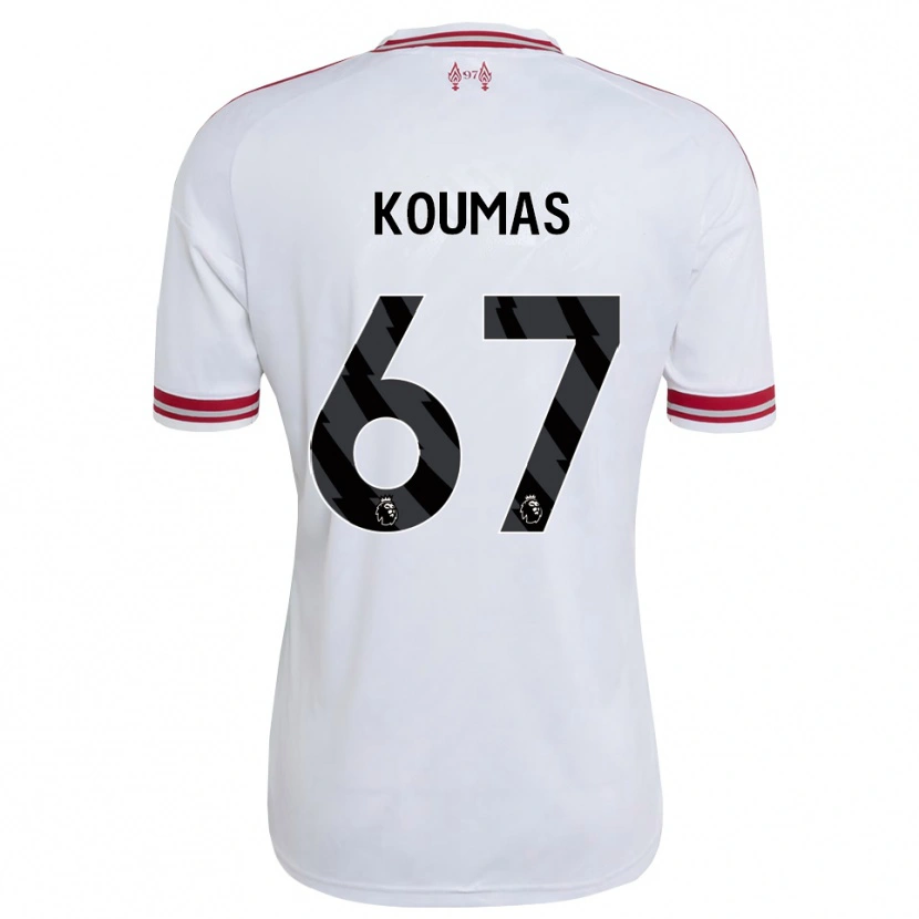 Danxen Mujer Camiseta Lewis Koumas #67 Rojo Blanco 2ª Equipación 2026/27 La Camisa México