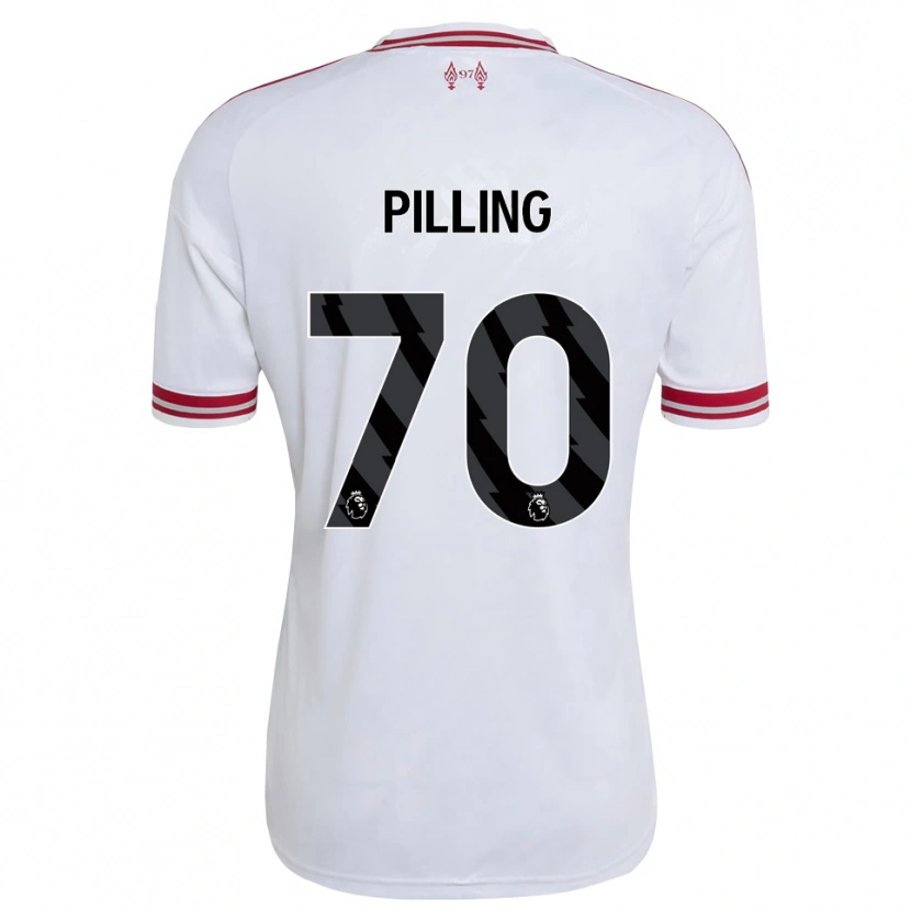 Danxen Mujer Camiseta Tommy Pilling #70 Rojo Blanco 2ª Equipación 2026/27 La Camisa México