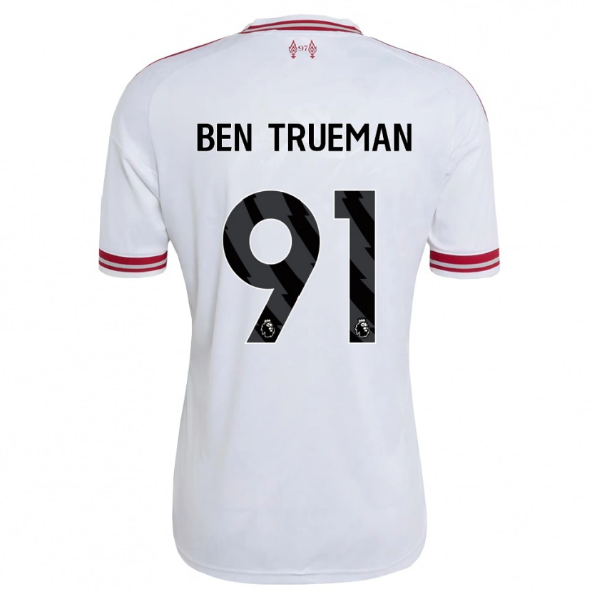 Danxen Mujer Camiseta Ben Trueman #91 Rojo Blanco 2ª Equipación 2026/27 La Camisa México