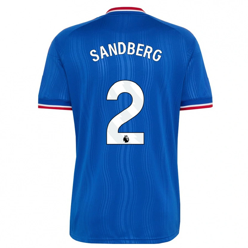 Danxen Mujer Camiseta Anna Sandberg #2 Azul Blanco Rojo 2ª Equipación 2026/27 La Camisa México
