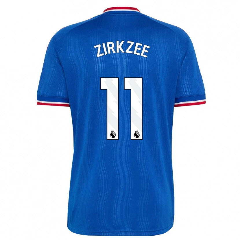 Danxen Mujer Camiseta Joshua Zirkzee #11 Azul Blanco Rojo 2ª Equipación 2026/27 La Camisa México