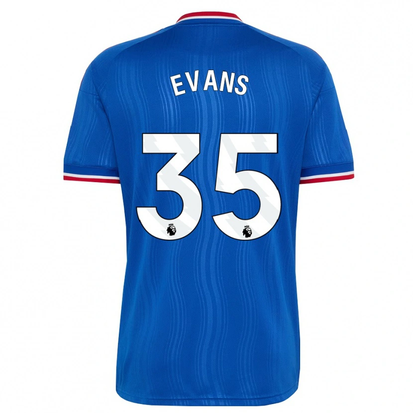 Danxen Mujer Camiseta Jonny Evans #35 Azul Blanco Rojo 2ª Equipación 2026/27 La Camisa México
